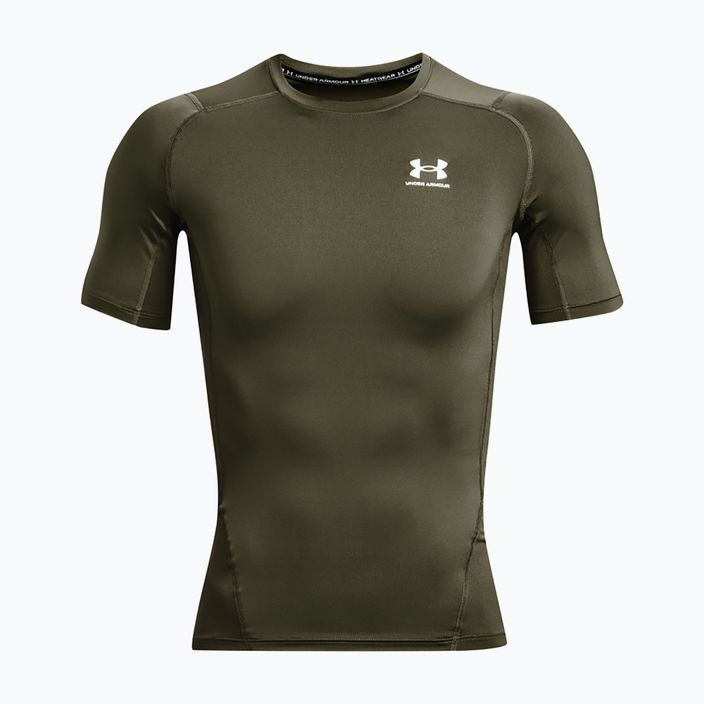 Under Armour HG Armour Comp SS men's training t-shirt marine from green/white 4
