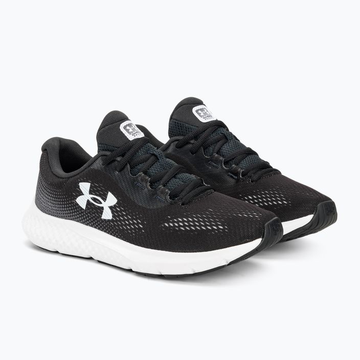 Under Armour Charged Rogue 4 black/white/white men's running shoes 4
