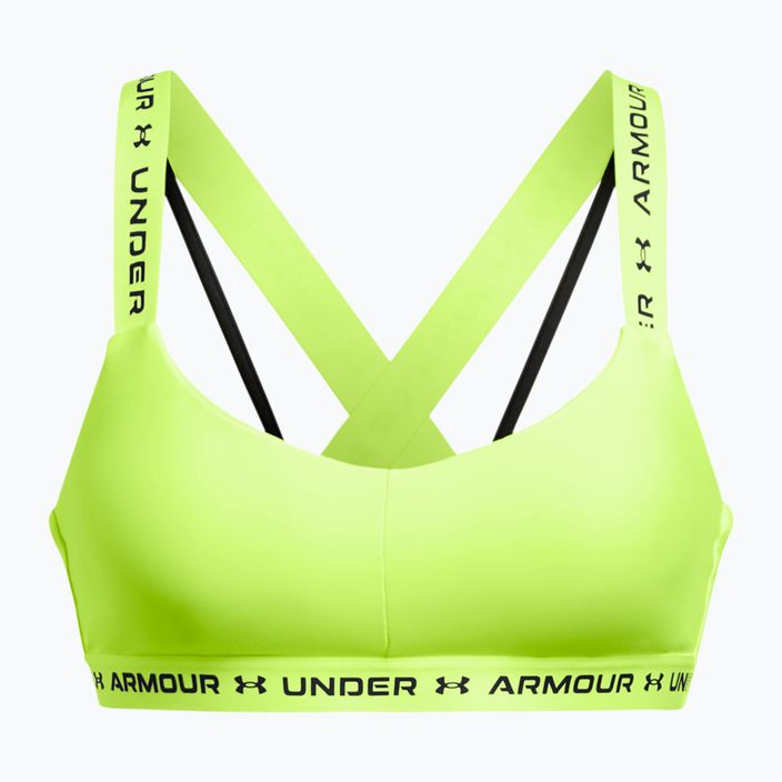 Under Armour Crossback Low high-vis yellow/high-vis yellow/black fitness bra 4