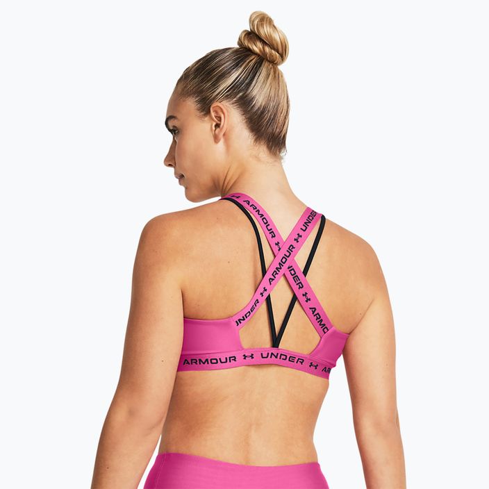 Under Armour Crossback Low astro pink/astro pink/black fitness bra 2