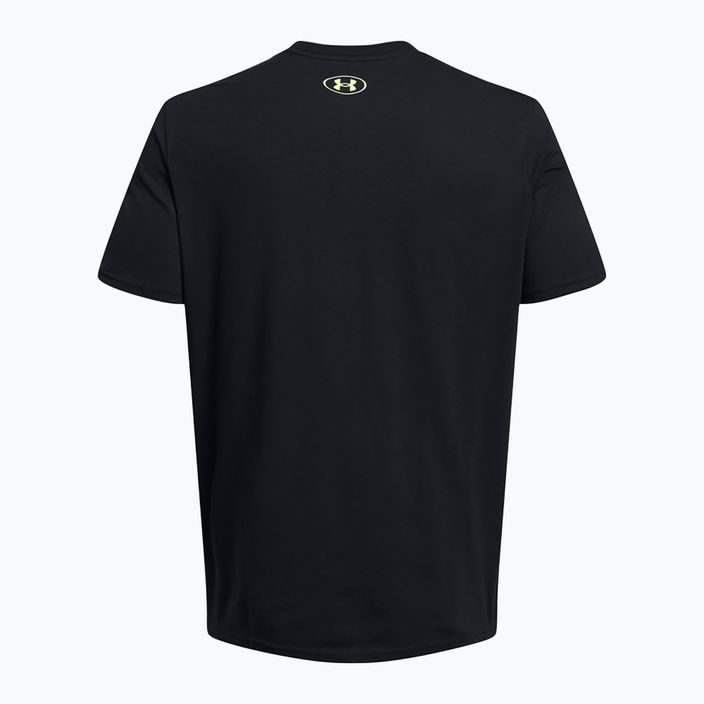Men's Under Armour Boxed Sportstyle t-shirt black/high vis yellow 4