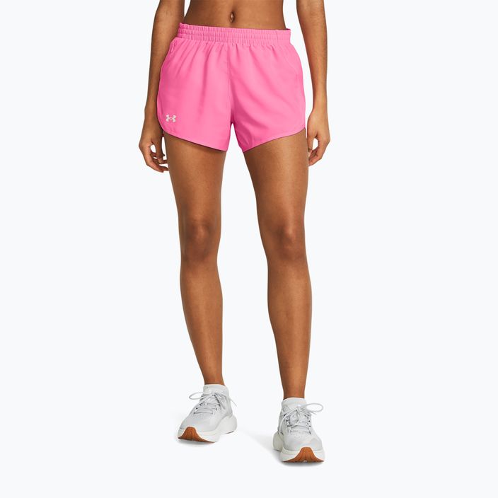 Under Armour Fly By fluo pink/fluo pink/reflective women's running shorts