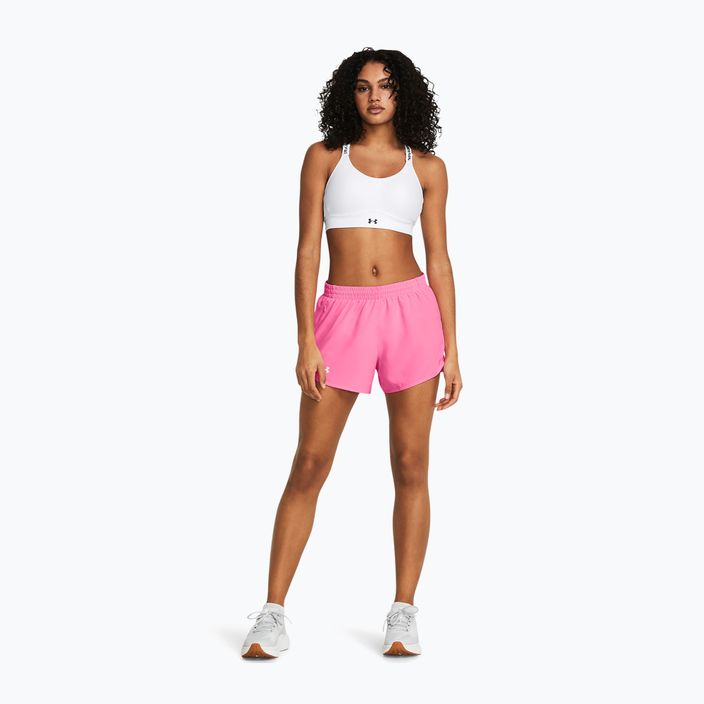 Under Armour Fly By fluo pink/fluo pink/reflective women's running shorts 2