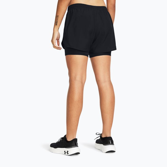 Under Armour Fly By 2in1 women's running shorts black/black/reflective 3