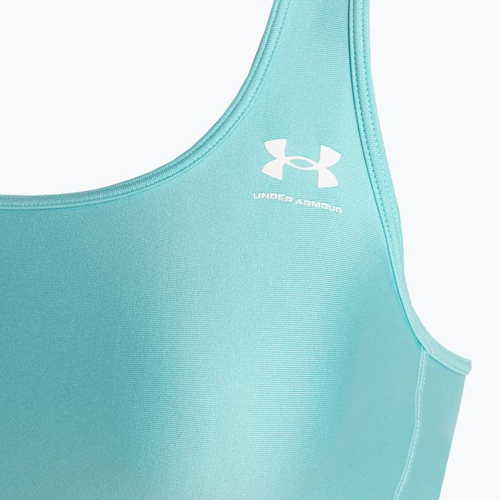 Under Armour HG Authentics Mid Branded radial turquoise/white fitness bra 6