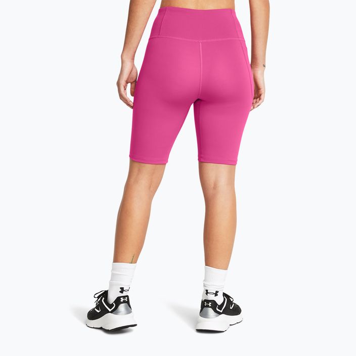 Women's training shorts Under Armour Motion Bike Short astro pink/black 3