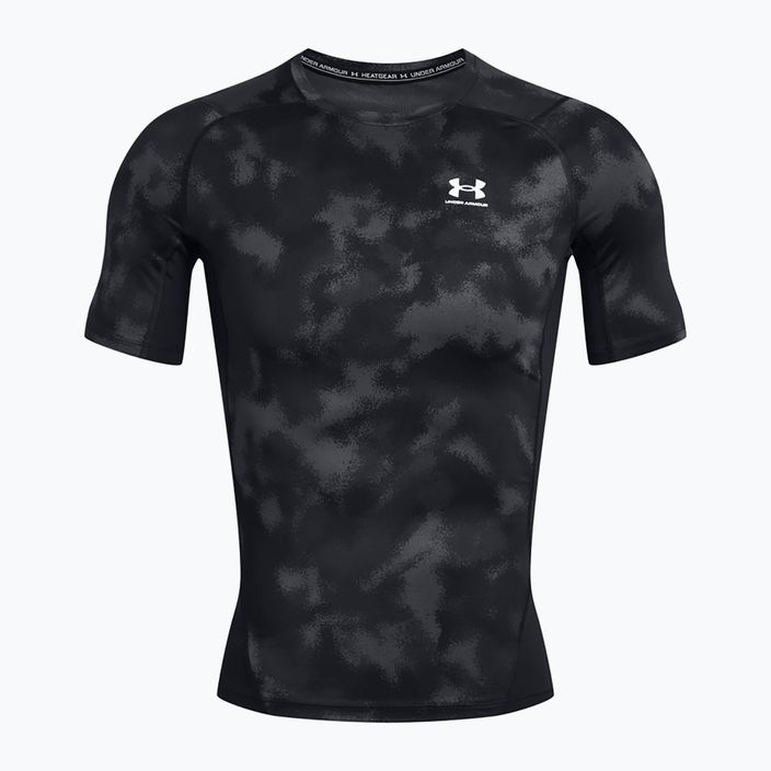 Men's training t-shirt Under Armour HG Armour Printed black/white 5