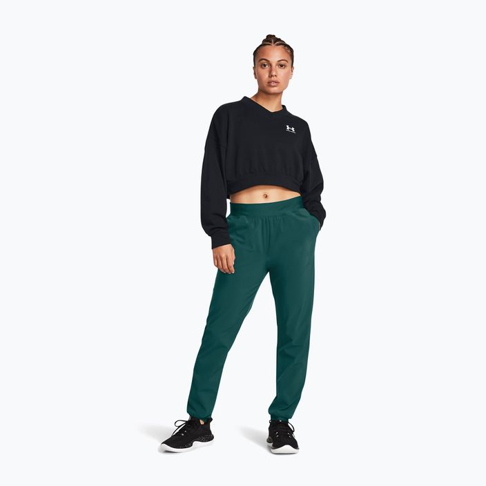Under Armour Sport High Rise Woven hydro teal/white women's training trousers 2