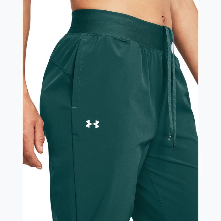 Under Armour Sport High Rise Woven hydro teal/white women's training trousers 4