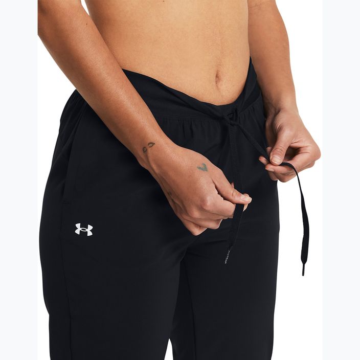 Women's training trousers Under Armour Sport High Rise Woven black/white 4