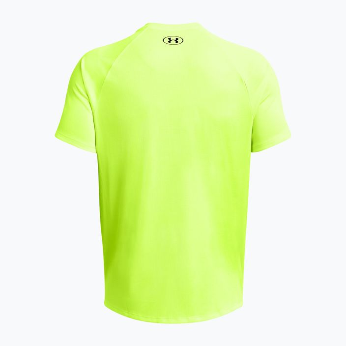 Men's Under Armour Tech Textured high vis training t-shirt yellow/black 5