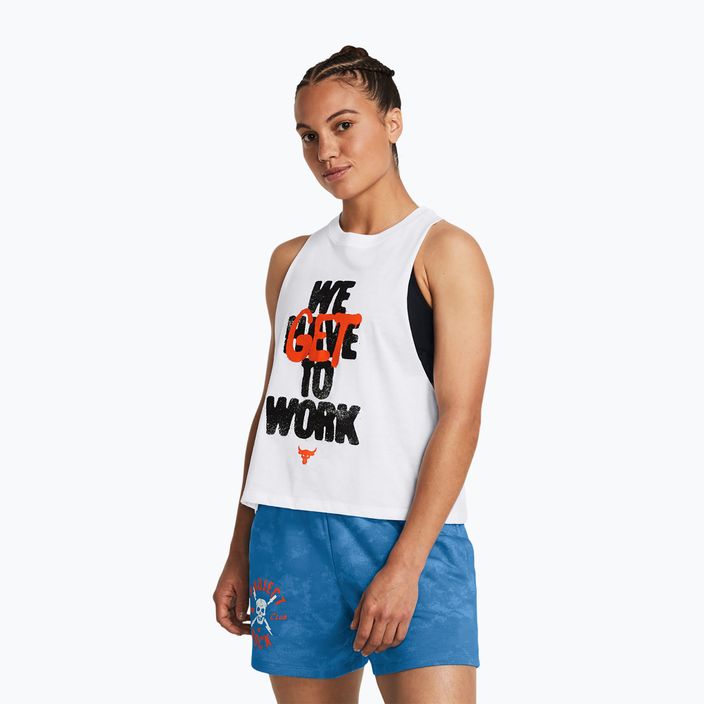 Under Armour Project Rock Underground women's training tank top white/black/phoenix