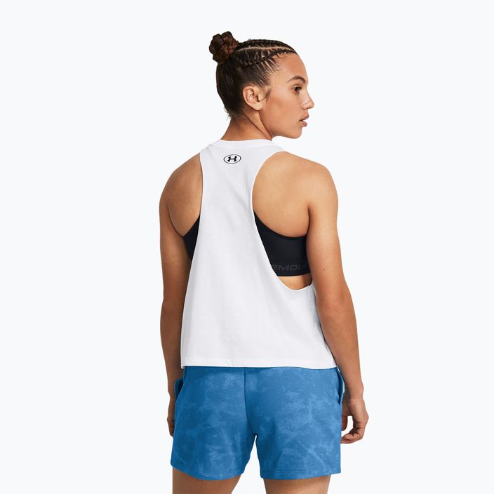 Under Armour Project Rock Underground women's training tank top white/black/phoenix 2