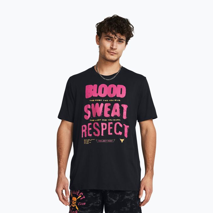 Under Armour Project Rock BSR Graphic black/nova orange/astro pink men's training t-shirt