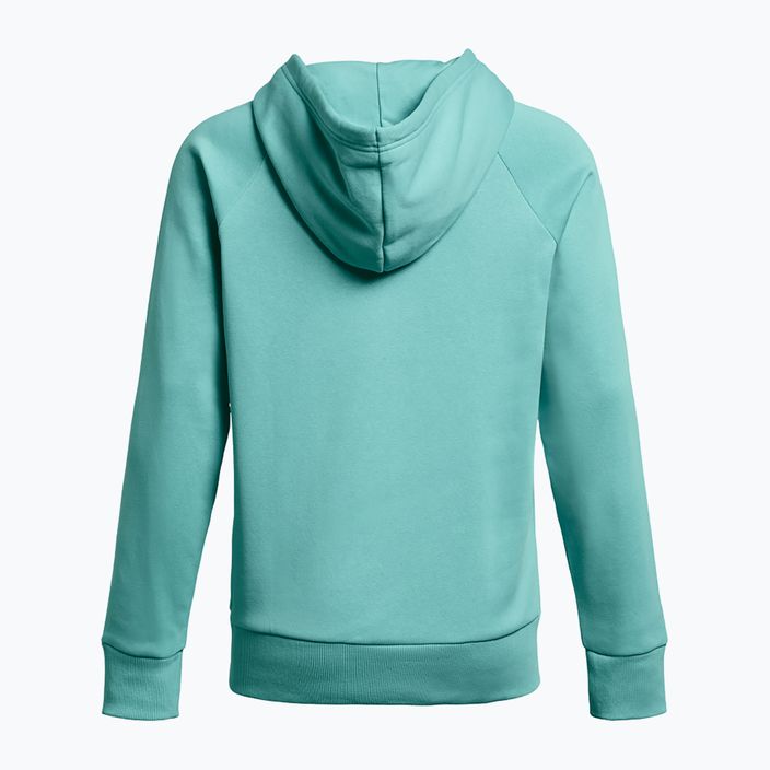 Women's Under Armour Rival Fleece Hoodie radial turquoise/white 5