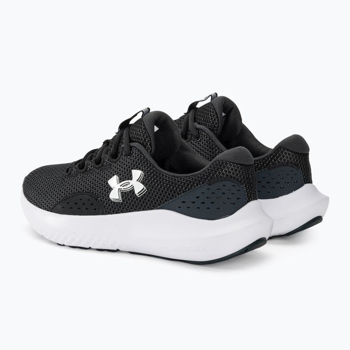 Under Armour Charged Surge 4 black/anthracite/white women's running shoes 3