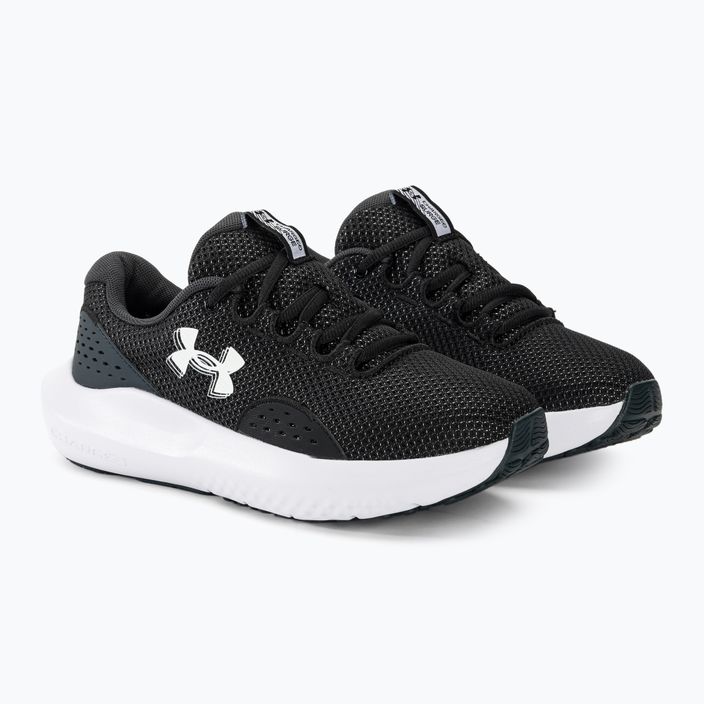 Under Armour Charged Surge 4 black/anthracite/white women's running shoes 4