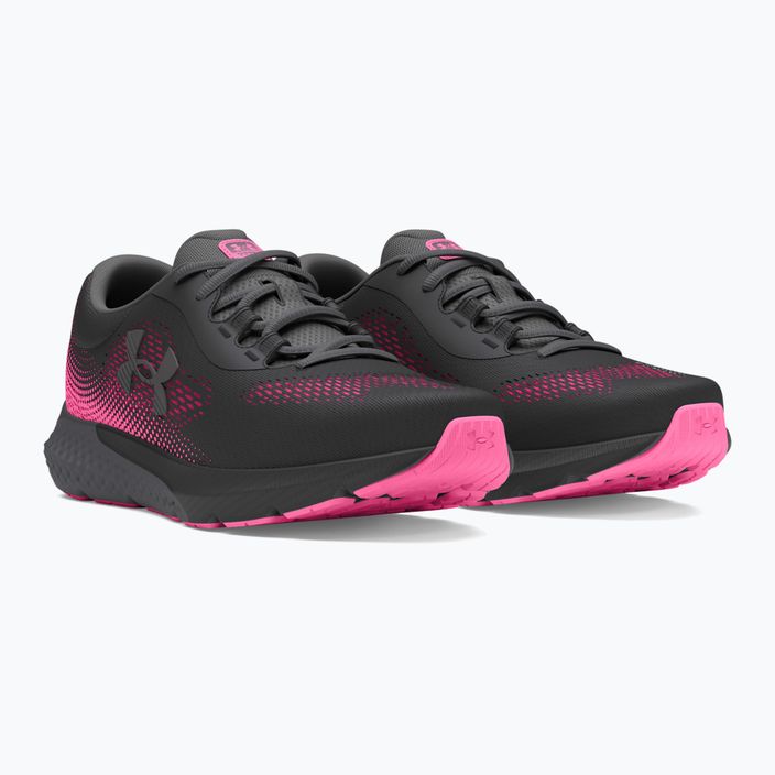 Under Armour Charged Rogue 4 women's running shoes anthracite/fluo pink/castlerock 8