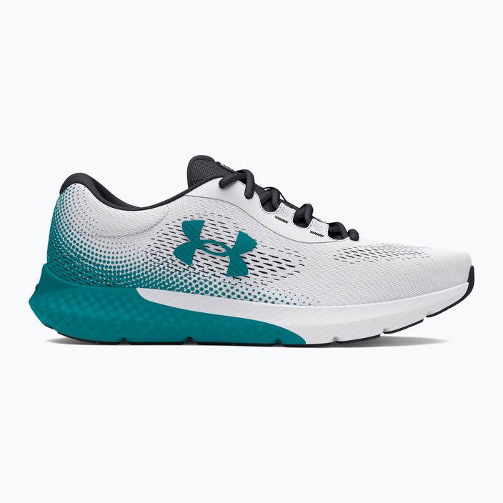 Under Armour Charged Rogue 4 white/circuit teal/circuit teal men's running shoes 9