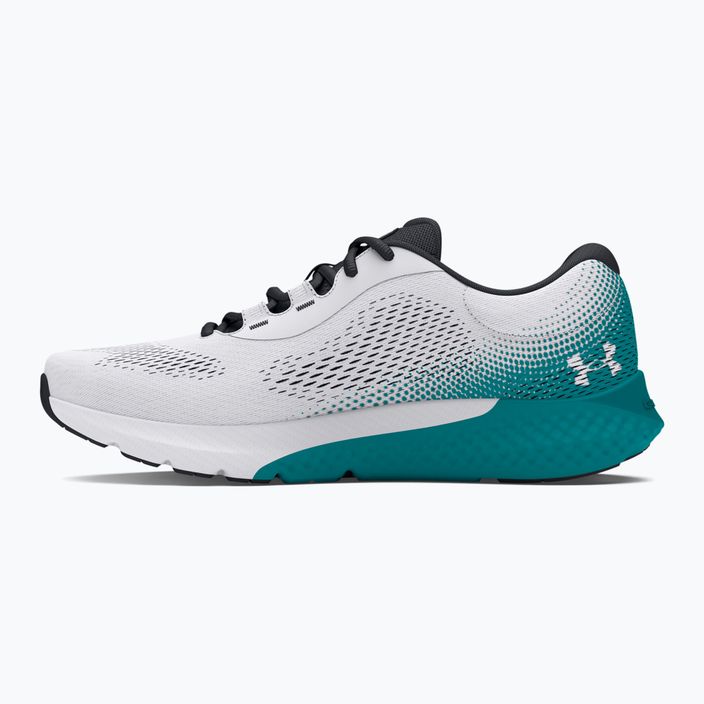 Under Armour Charged Rogue 4 white/circuit teal/circuit teal men's running shoes 10