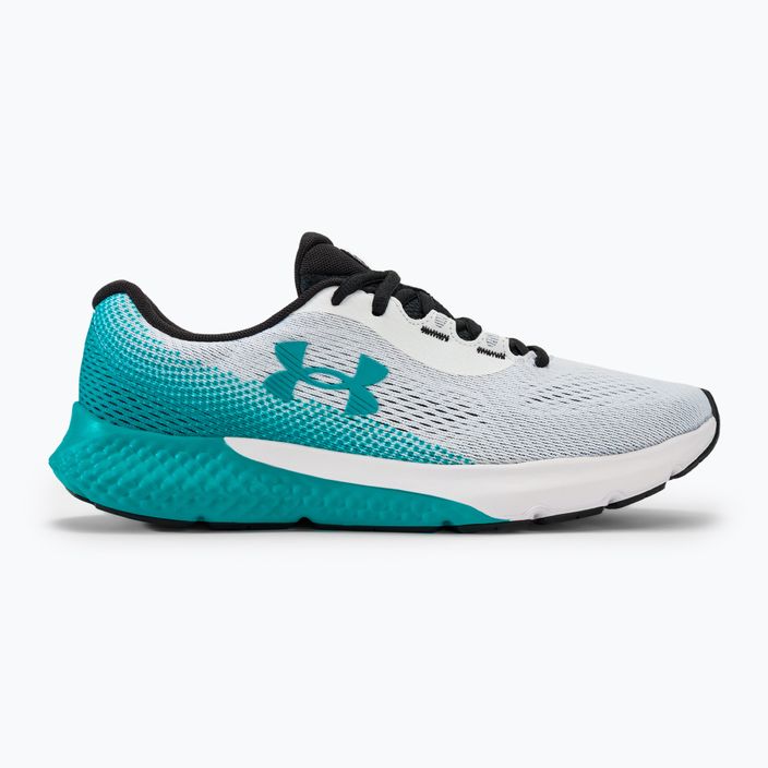 Under Armour Charged Rogue 4 white/circuit teal/circuit teal men's running shoes 2