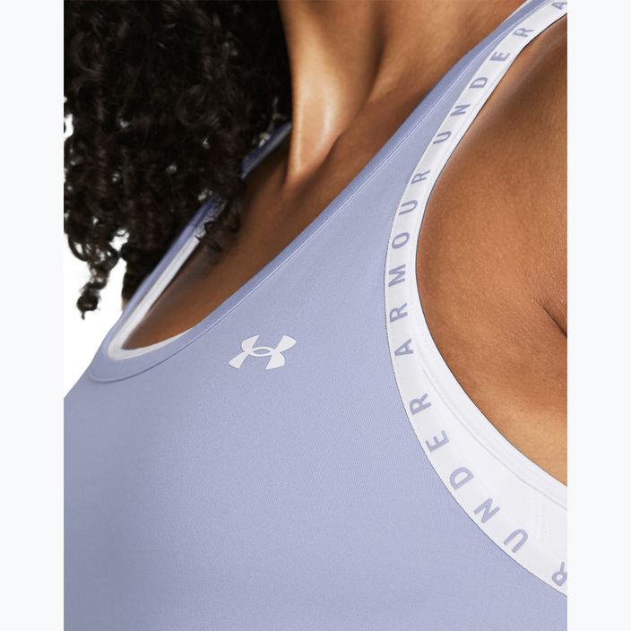 Under Armour Knockout Tank celeste/white women's training tank top 3