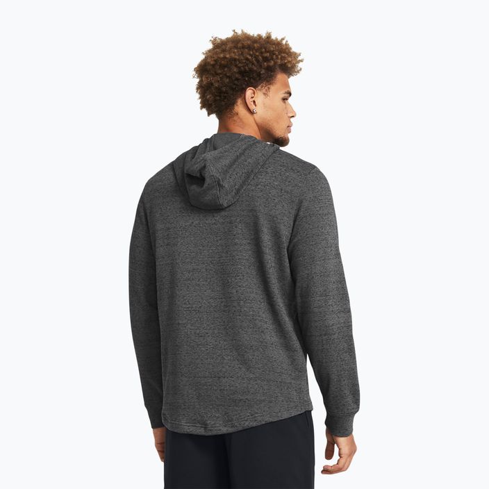 Men's Under Armour Rival Terry Graphic Hood castlerock/black sweatshirt 2