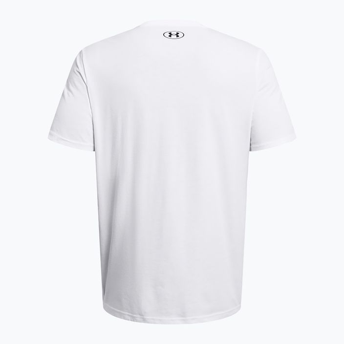 Men's Under Armour Colorblock Wordmark t-shirt white/black 4