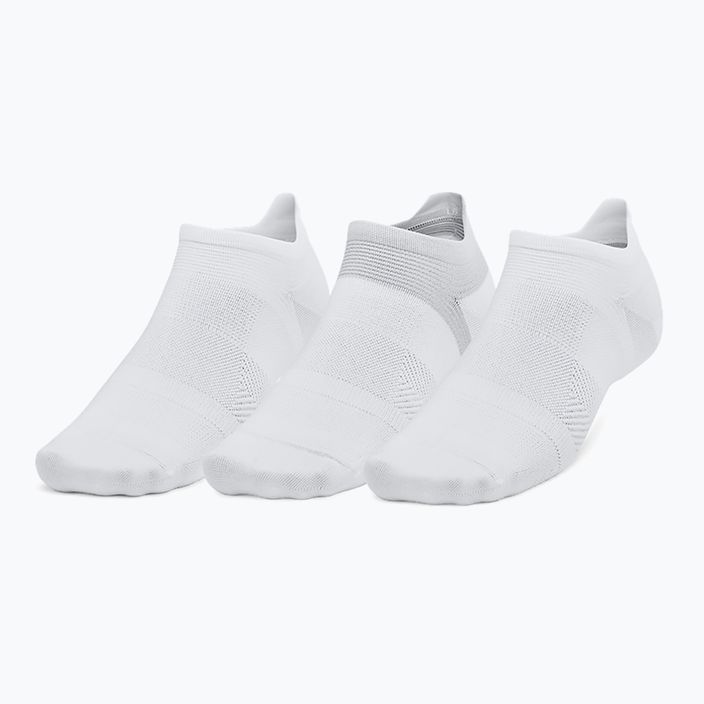 Men's Under Armour Dry Run Lite No Show running socks 3 pairs white/white/reflective