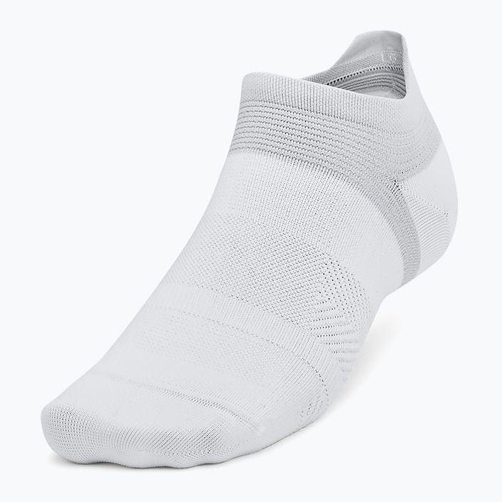 Men's Under Armour Dry Run Lite No Show running socks 3 pairs white/white/reflective 2