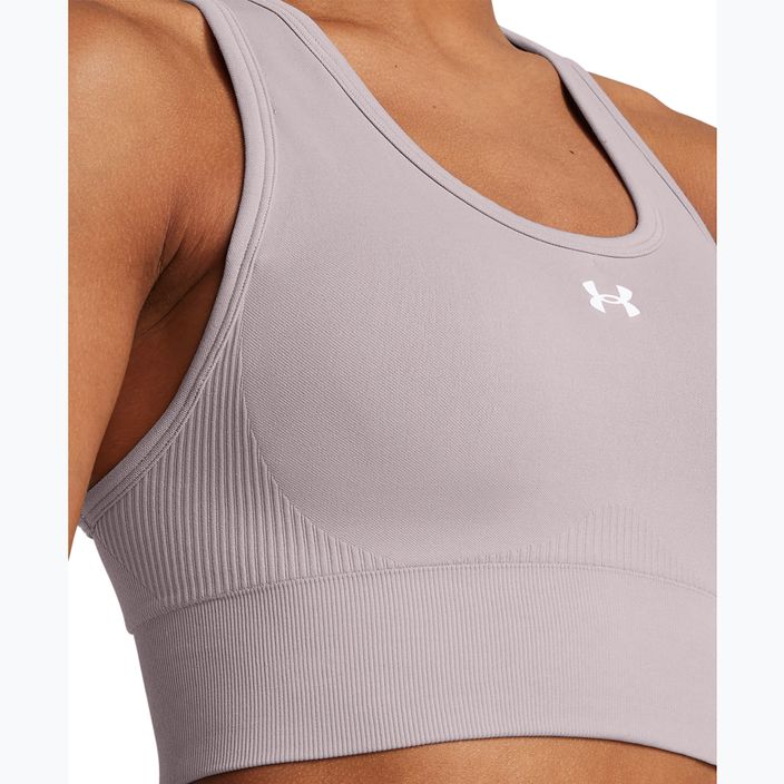 Under Armour Vanish Seamless Mid Branded tetra gray/white training bra 3