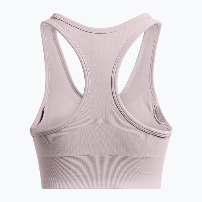 Under Armour Vanish Seamless Mid Branded tetra gray/white training bra 5