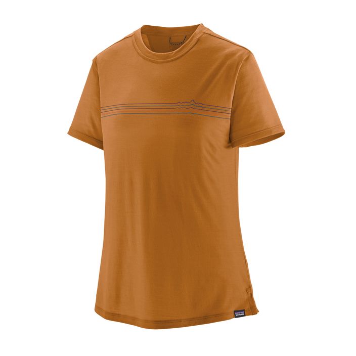 Women's Patagonia Cap Cool Merino Blend Graphic Shirt fitz roy fader/golden caramel 2