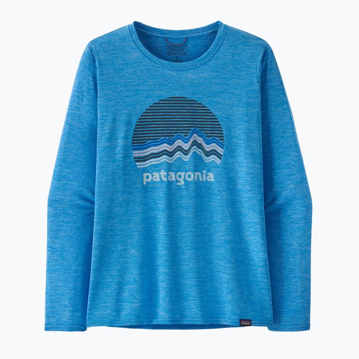 Women's Patagonia Cap Cool Daily Graphic Shirt ridge rise moonlight/vessel blue x-dye longsleeve 3