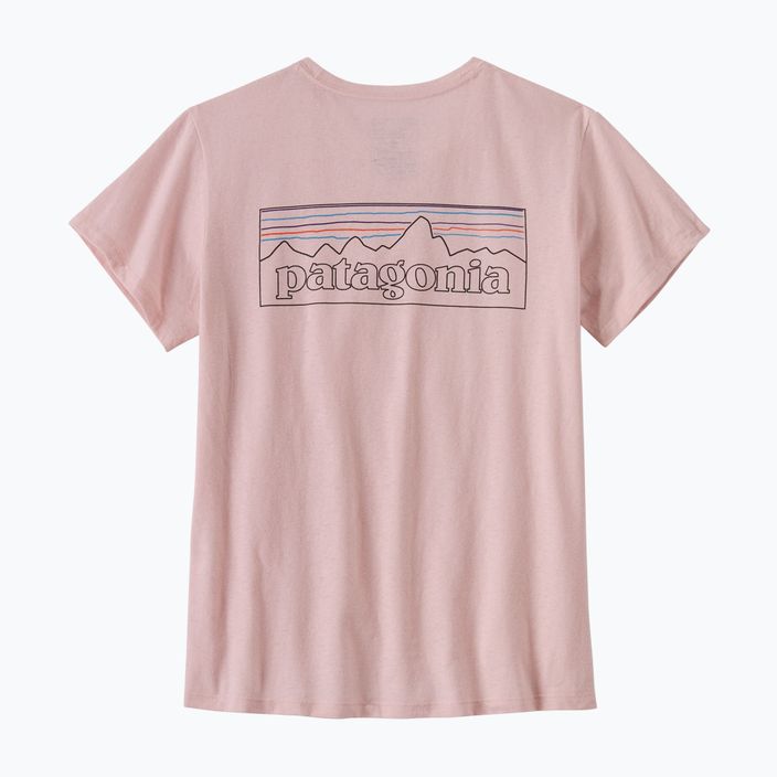 Women's Patagonia P-6 Logo Responsibili-Tee trekking t-shirt whisker pink 4