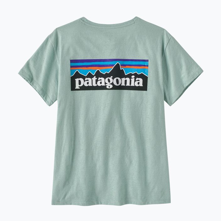 Women's trekking T-shirt Patagonia P-6 Logo Responsibili-Tee wispy green 4