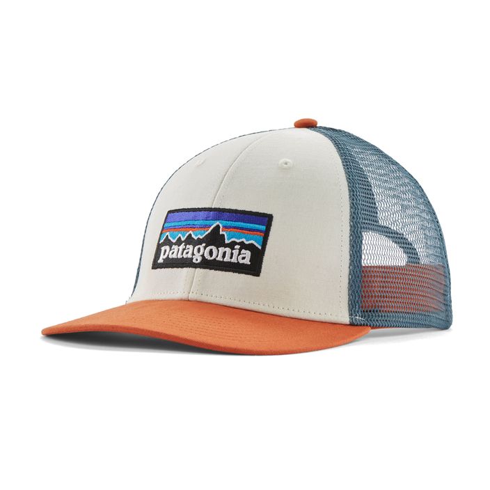 Patagonia P-6 Logo LoPro Trucker white w/redtail rust baseball cap 2