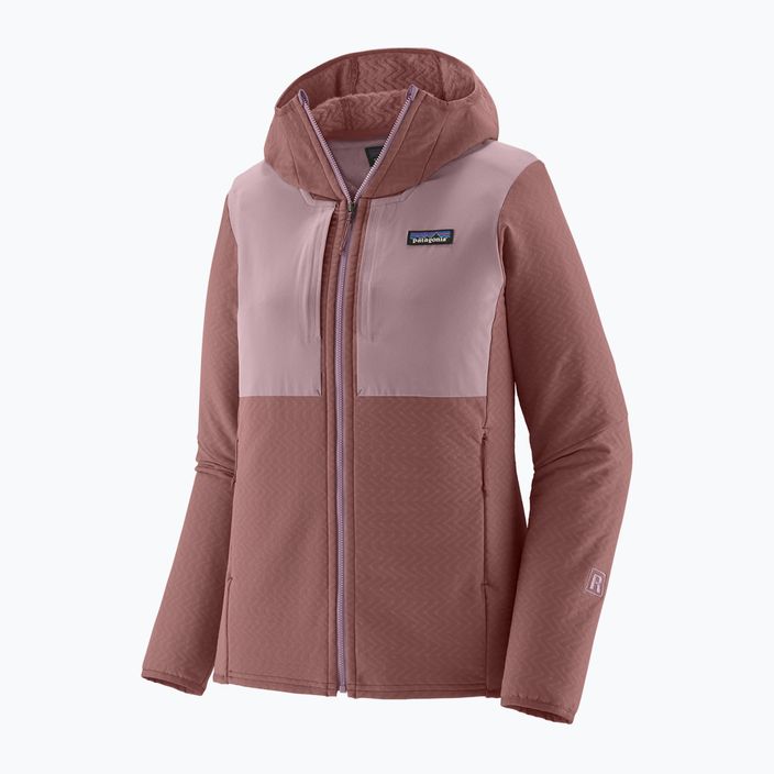 Patagonia women's softshell jacket R2 CrossStrata Hoody dulse mauve 3