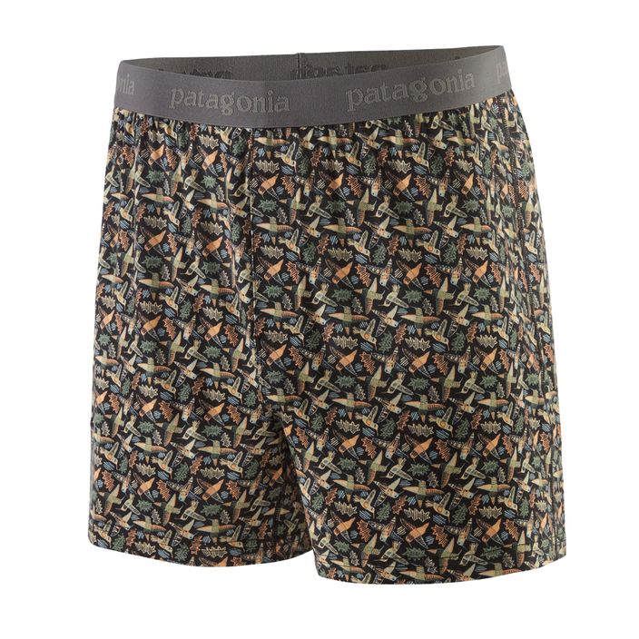 Patagonia men's Essential Boxers allen's party/ink black 2