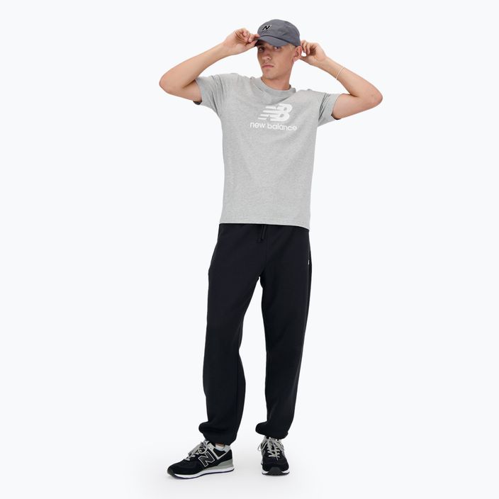 Men's New Balance Stacked Logo athletic grey T-shirt 2