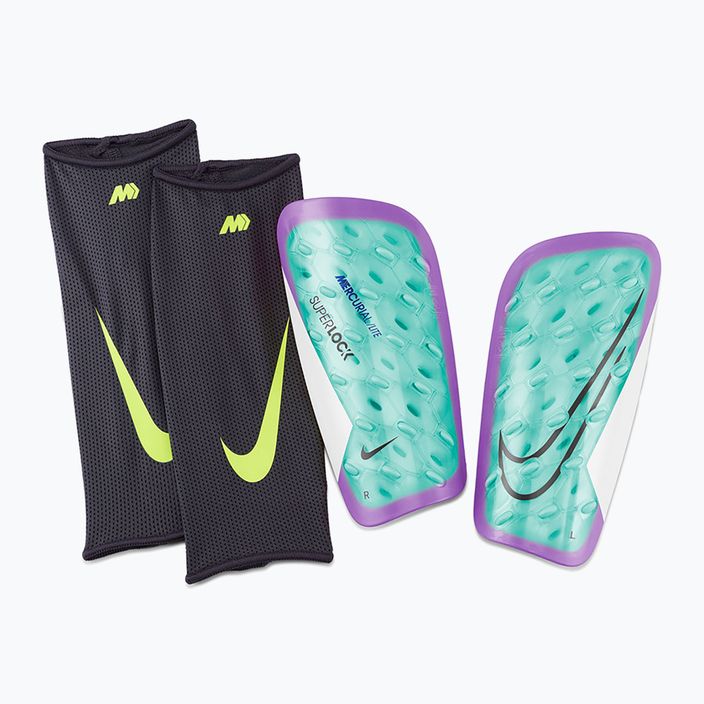 Nike Mercurial Lite Superlock shin guards hyper turquoise/white/fuchsia dream