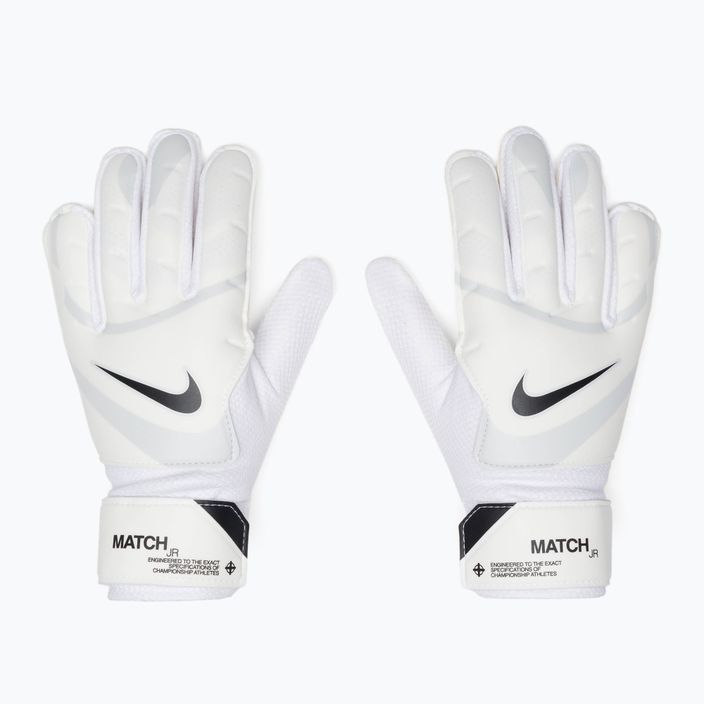 Nike Match children's goalkeeper gloves white/pure platinum/black