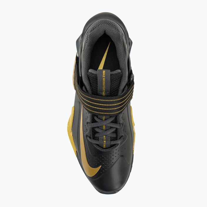 Nike Savaleos black/met gold anthracite infinite gold weightlifting shoes 5