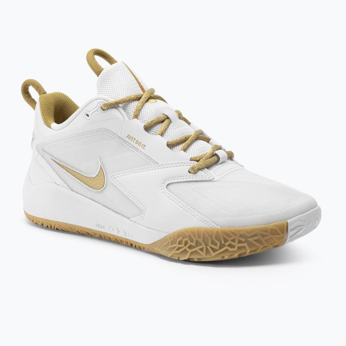 Nike Zoom Hyperace 3 volleyball shoes white/mtlc gold-photon dust