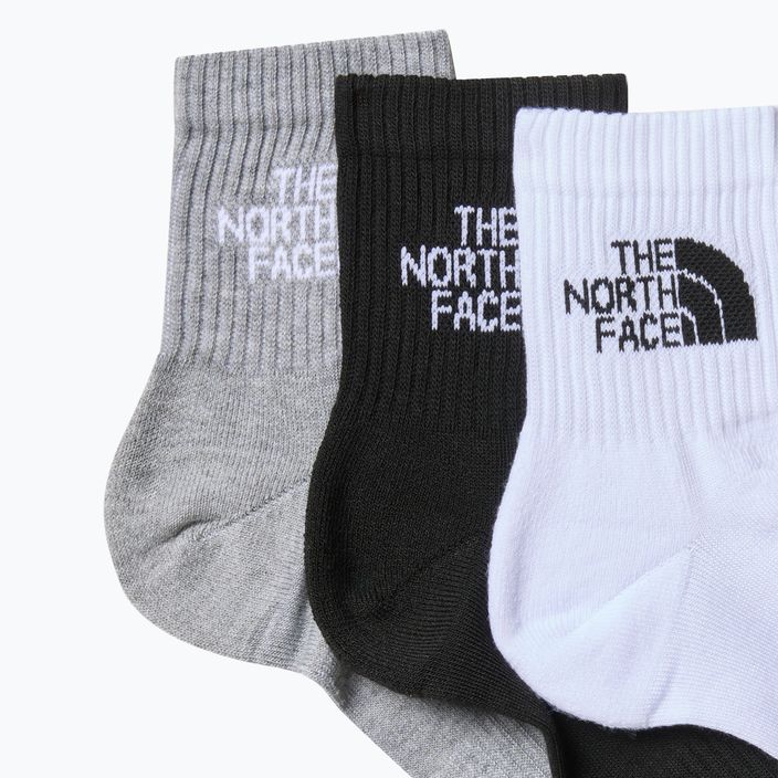 The North Face Multi Sport Cush Quarter Trekking Socks 3 pairs black assorted 2