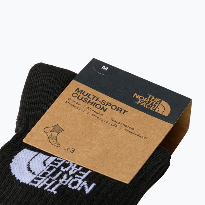 The North Face Multi Sport Cush Quarter Sock trekking socks 3 pairs black 3