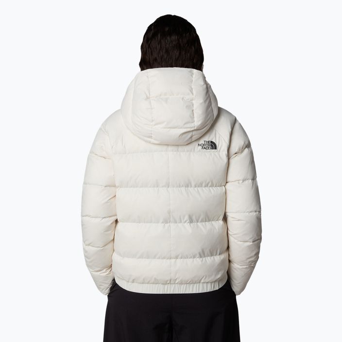 Women's down jacket The North Face Hyalite Down Hoodie white dune 3