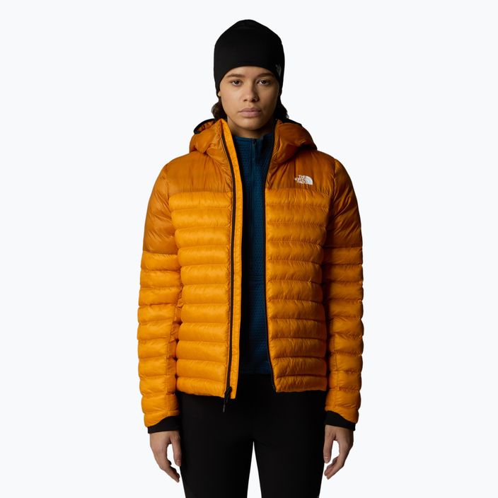 Women's down jacket The North Face Terra Peak Hoodie apricot glaze / iron citrus 4