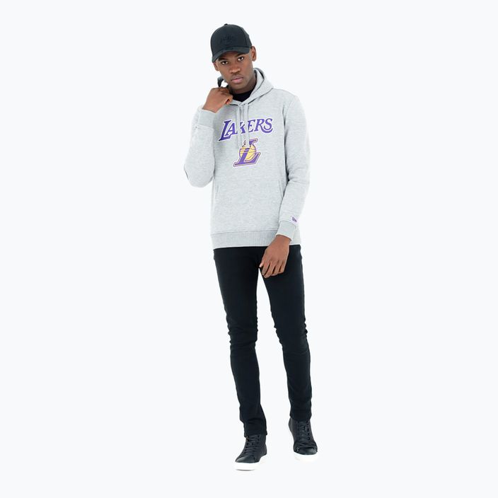 Men's New Era NBA Regular Hoody Los Angeles Lakers grey med sweatshirt 2