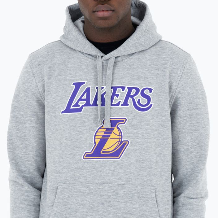 Men's New Era NBA Regular Hoody Los Angeles Lakers grey med sweatshirt 4